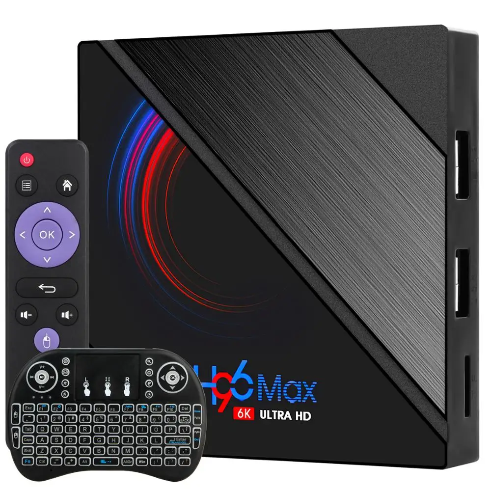 BODUOISS Android 10 0 телевизионная коробка с Bluetooth голосового помощника Google 6K 3D Wi Fi 2 4G и 5 8G