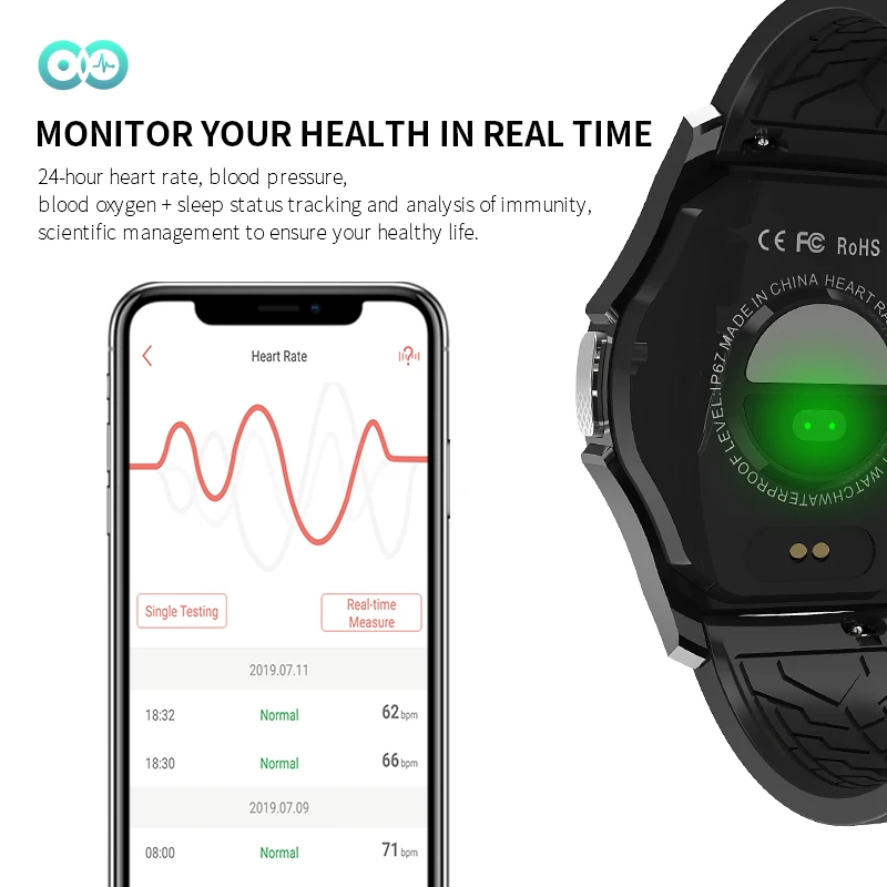 LONGET Новые поступления 2020 смарт браслет с температурой тела T8 Bluetooth Спорт Android