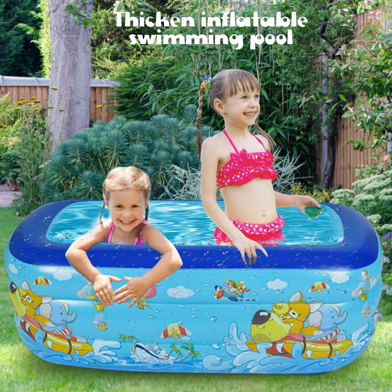 

120/130 CM Rectangular Inflatable Swimming Pool Paddling Pool Bathing Tub Outdoor Summer Swimming Pool For Kids