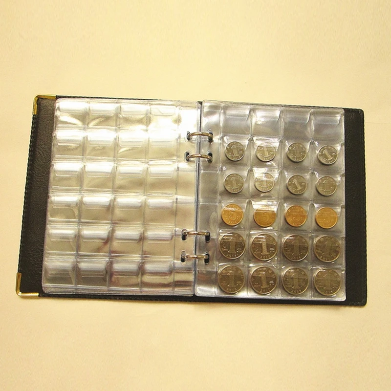 

480 Pieces Coins Storage Book Commemorative Coin Collection Album Holders Collection Volume Folder Hold Multi-Color Empty Coin