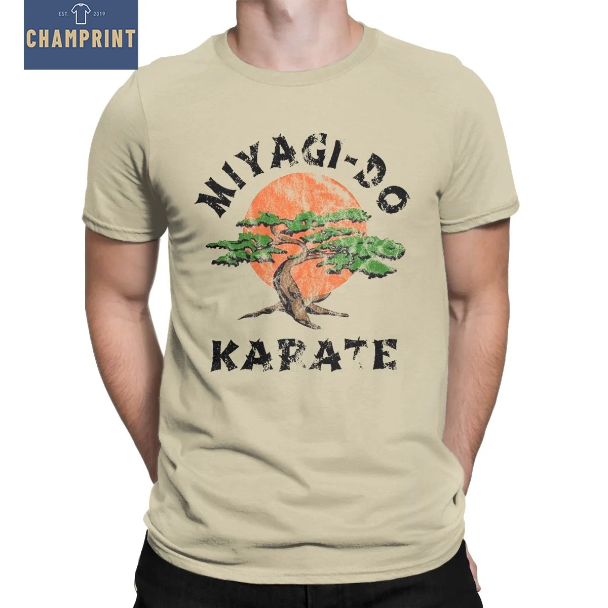 Cobra Kai The Karate Kid Miyagi-Do Karate T Shirts Men's 100% Cotton Vintage T-Shirt Round Collar Tees Short Sleeve Tops Party