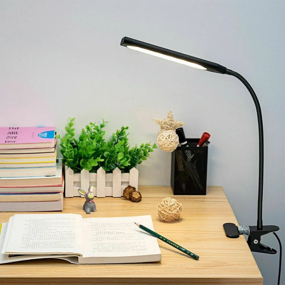 LED Desk Lamp Folding Clamp Eye Protection Rechargeable USB Table Clip On Light For Bed Reading Working | Лампы и освещение