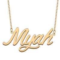 myah name necklace for women stainless steel jewelry 18k gold plated nameplate pendant femme mother girlfriend gift