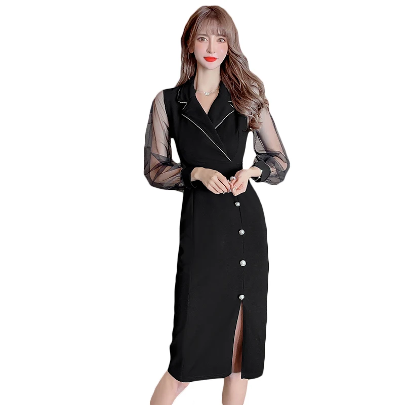 

Spot to film the new fashion temperament cultivate one's morality show thin dress fashionable joker waist little black dress