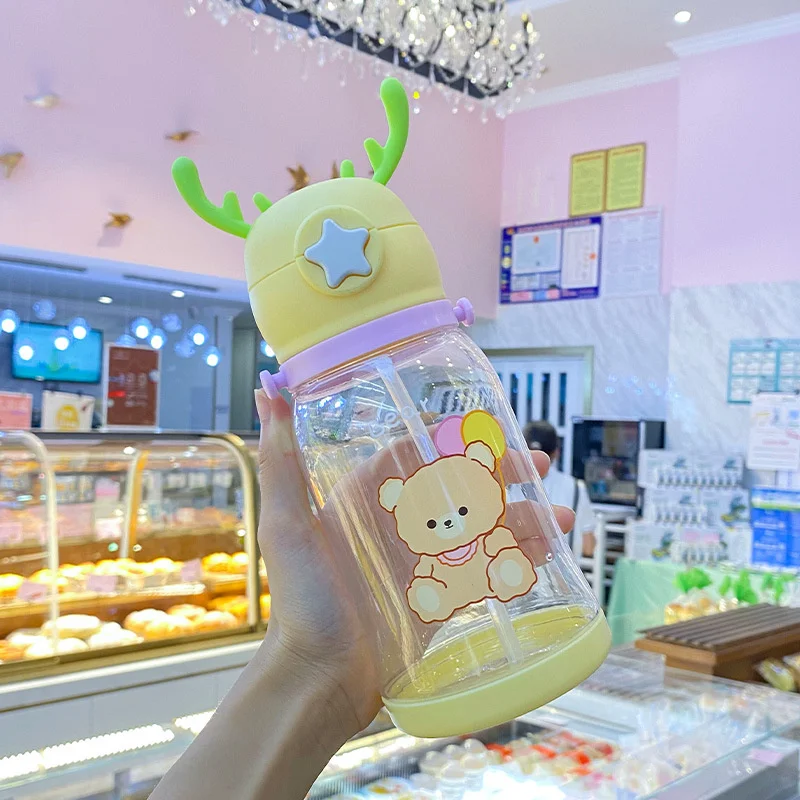 Новая летняя красная мультяшная чашка для воды детская большая емкость