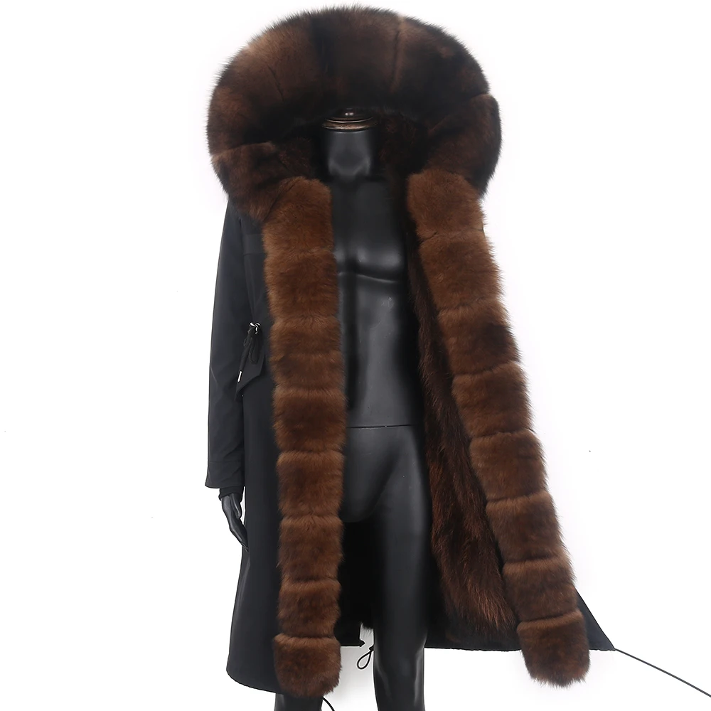 

2021 Waterproof Winter Coat Men X-Long Parkas 7XL Real Fox Fur Liner Natural Raccoon Fur Collar Hood Thick Warm Male Jacket