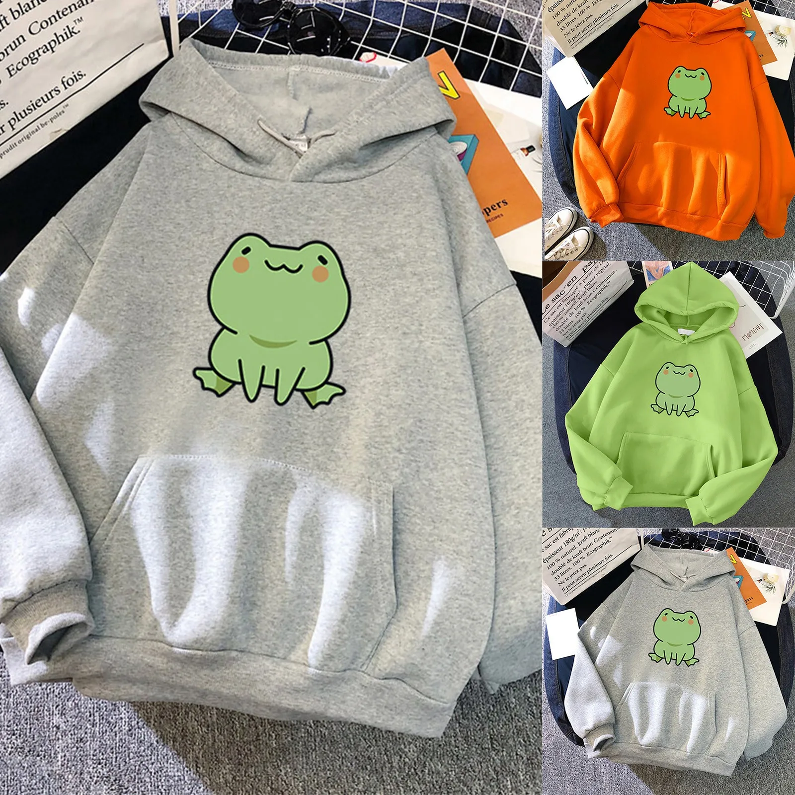 59# 2021 Hoodie Women's Fashion New Stitching Cute Plus Velvet Long-sleeve Hooded Sweatshirt Top Sweatshirt Женское Платье