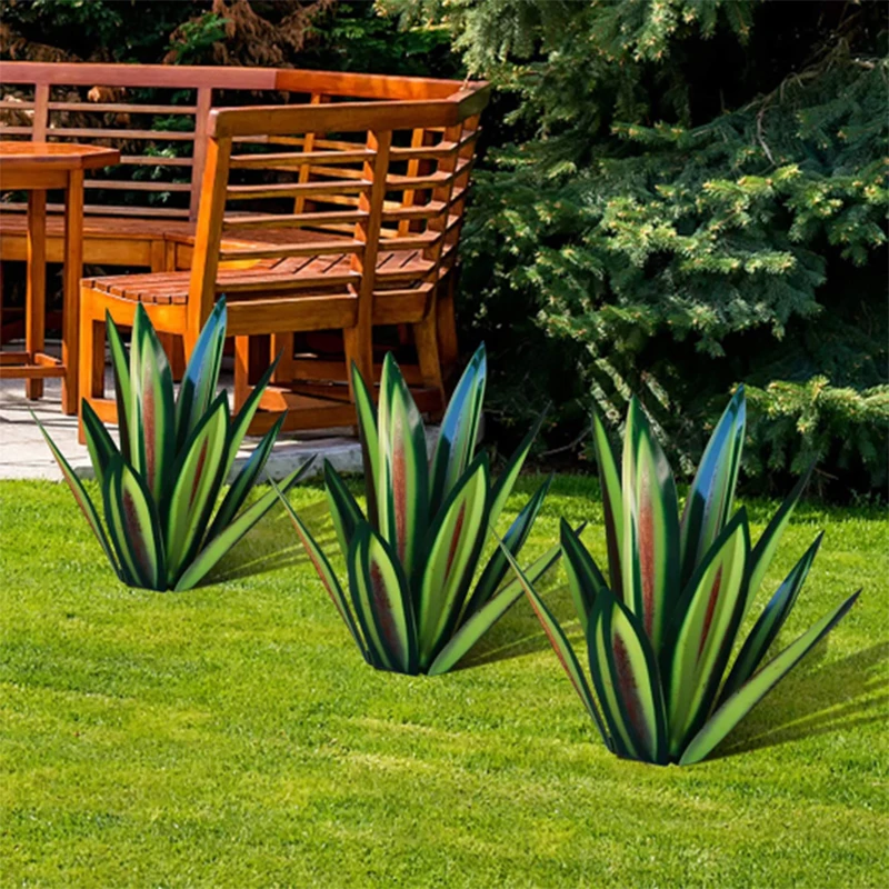 

Mental Red Tequila Agaves Perfect Decoration Accessories For Garden Lawn Ornaments Figurines For Outdoor Patio Yard Giardino