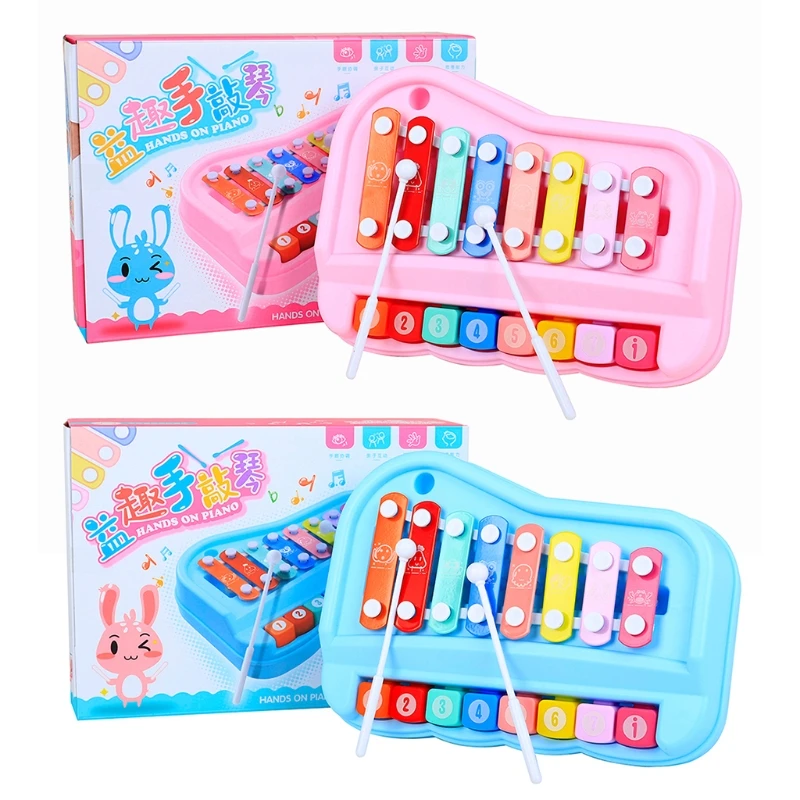 

Kids Children's puzzle octave hand percussion Farm Piano Developmental Music Toy J2HD