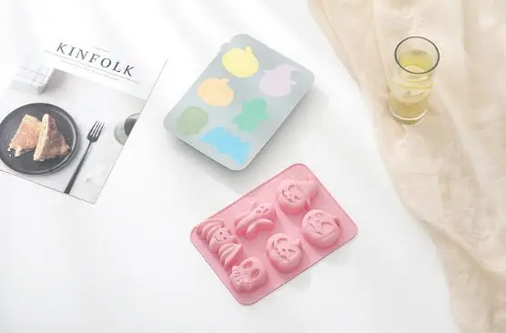 Самодельный лед формы сделаны с силиконовыми для торта хэллоуинская кукла Тыква