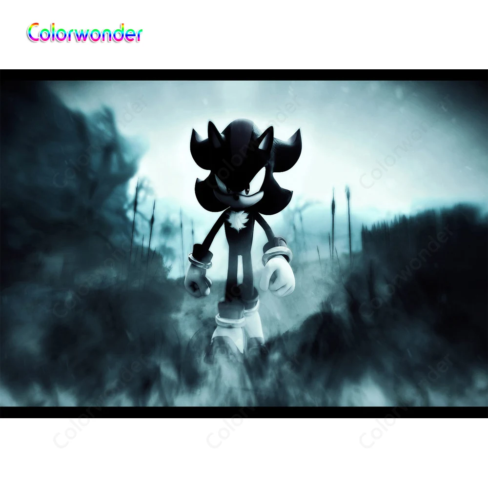 Фон для фотосъемки с изображением Темного Мира Соник судей Ежик природное поле