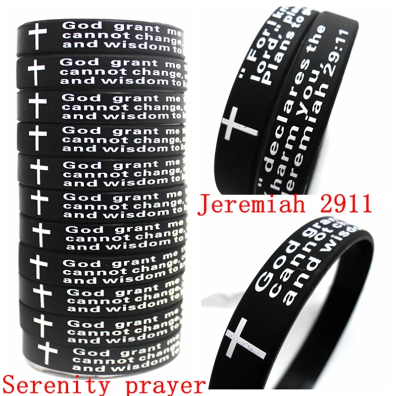 60 шт английская молитва лорда и силиконовые браслеты Молитва о душевном