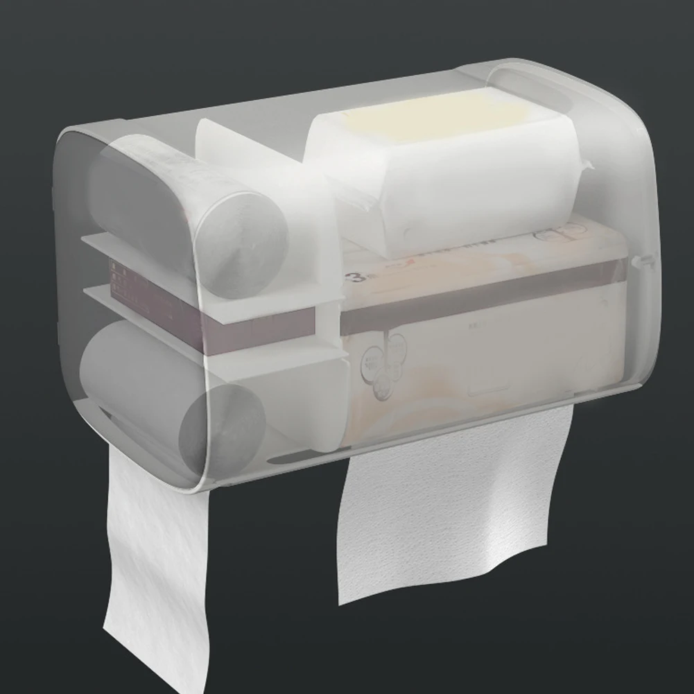 Ванная комната настенный туалет Бумага держатель двойная Полка для полотенец