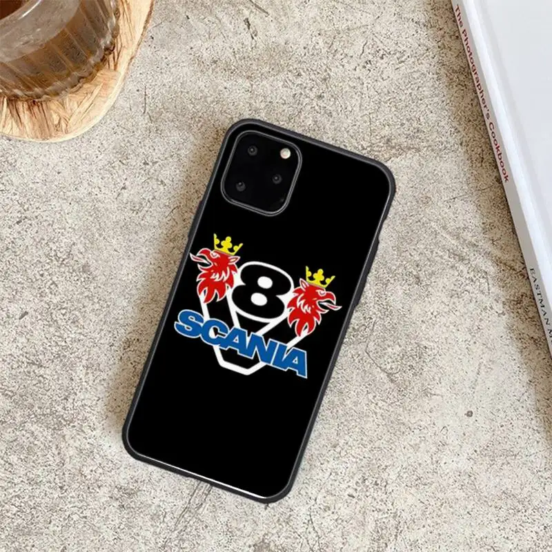 

Black Soft Phone Case For Iphone 6 6s 7 8 Plus XR X XS XSmax 11 12 Pro Mini Max Scanias Truck