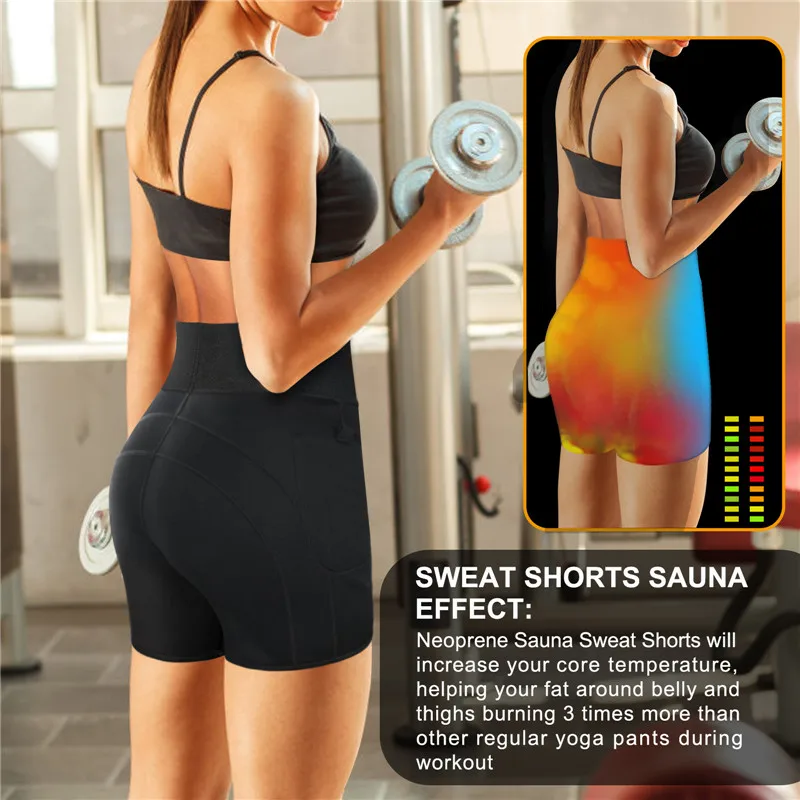 Шорты Junlan женские утягивающие с завышенной талией компрессионная одежда из