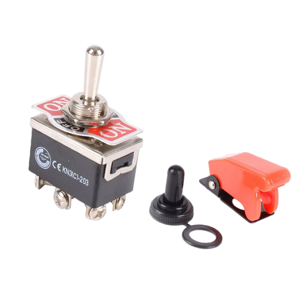 Автомобильный тире Флик тумблер ВКЛ./ВЫКЛ./вкл. DPDT с противоракетной крышкой