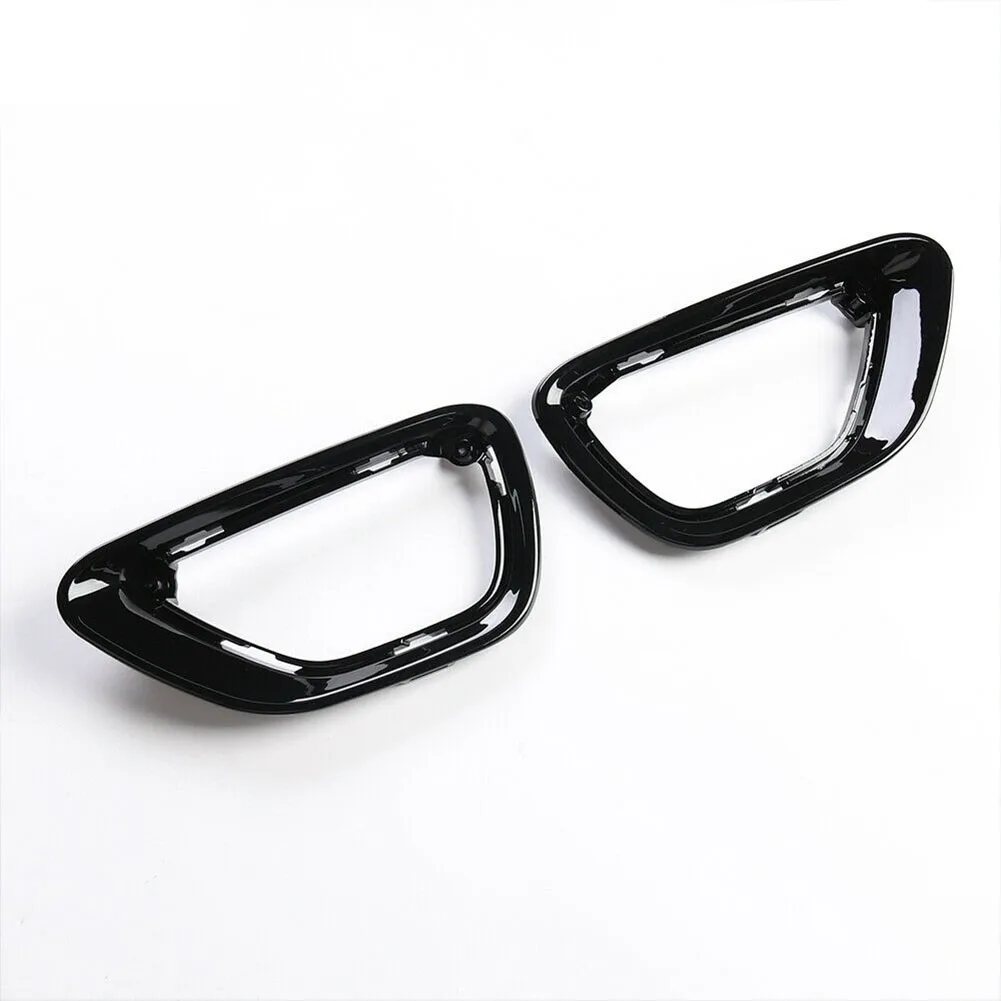 

2X Front Fog Lights Cover Fog Lamp Trim Grill Frame Cover Auto Exterior Stickers For Jeep Grand Cherokee 2017-2021 2019
