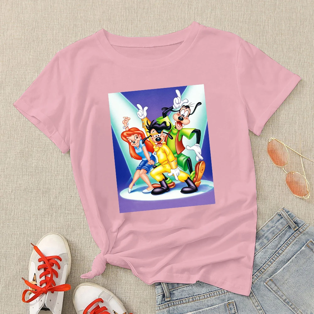 

Disney Goofy Fashion t Shirt Women 2021 Summer New Arrivals Gothic Top Hip Hop Cartoon i Am Cool Short Sleeve Skateboard Wear