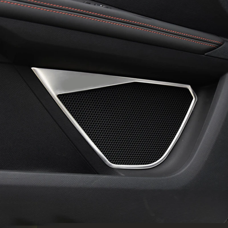 

Fit for Peugeot 3008 5008 2017-2020 Car Accessories Interior Moulding Chrome Door Speaker Sound Protector Cover Trim 4pcs