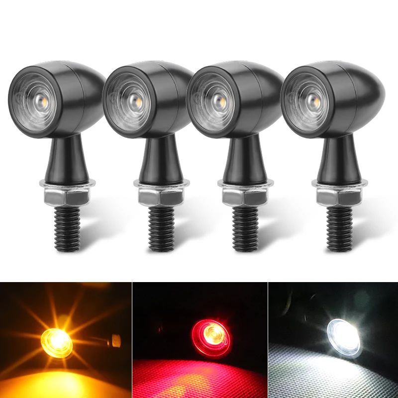 Светодиодный мини-указатель поворота для мотоцикла Красный стоп-сигнал DRL