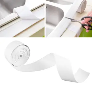 3.2m*38mm White Mildewproof Waterproof Strip Tape For Bathroom Kitchen Long Lasting Mildew Resistant Toilent Corner Line Sticker 3.2m*38mm White Mildewproof Waterproof Strip Tape For Bathroom Kitchen Long Lasting Mildew Resistant Toilent Corner Line Sticker