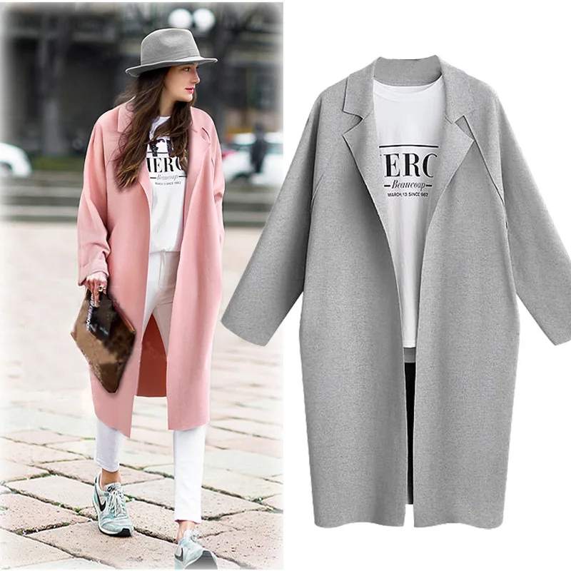 Осенне зимний женский тренчкот кардиган 2020 модная женская верхняя одежда с