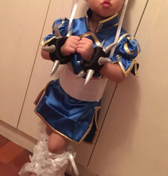 Синие костюмы для косплея Chun-Li