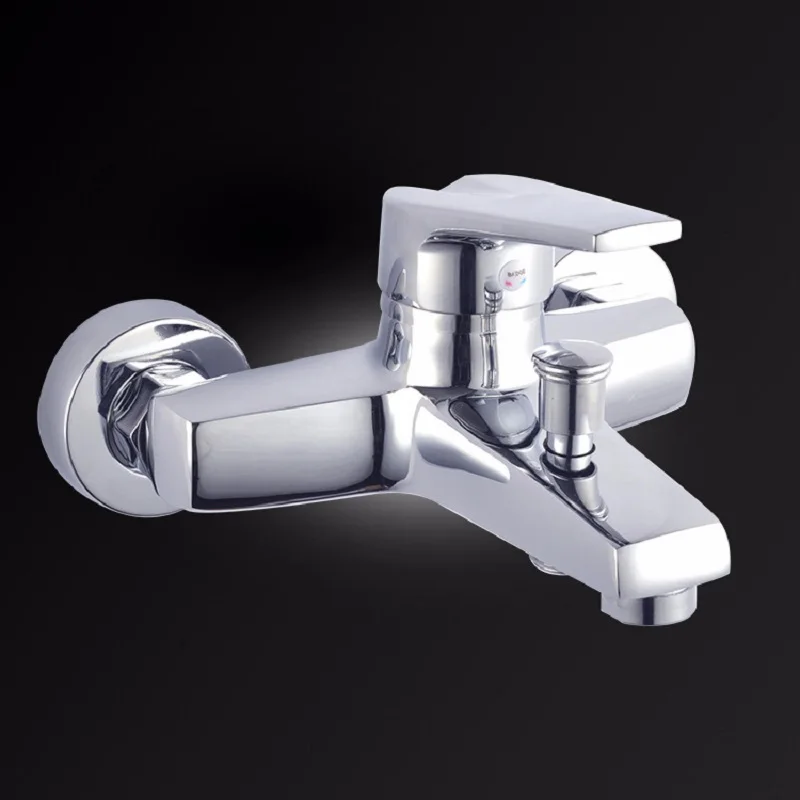 Смеситель для ванной с тройным смесителем медный утолщенный тройной кран