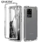 Прозрачный чехол 360 для iPhone 12 11 Pro Max XS XR X 8 7 6 Plus Samsung Galaxy Note 20 Ultra S20 FE S10, прозрачный противоударный чехол