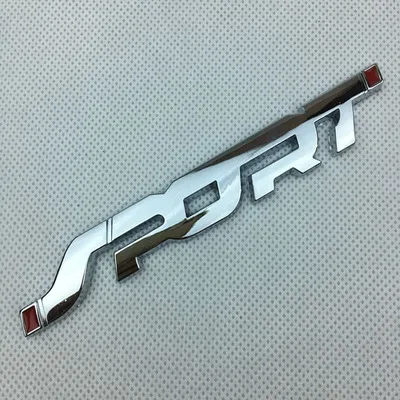 5X для спортивного автомобиля Стикеры Эмблема Хром черный Красный значок