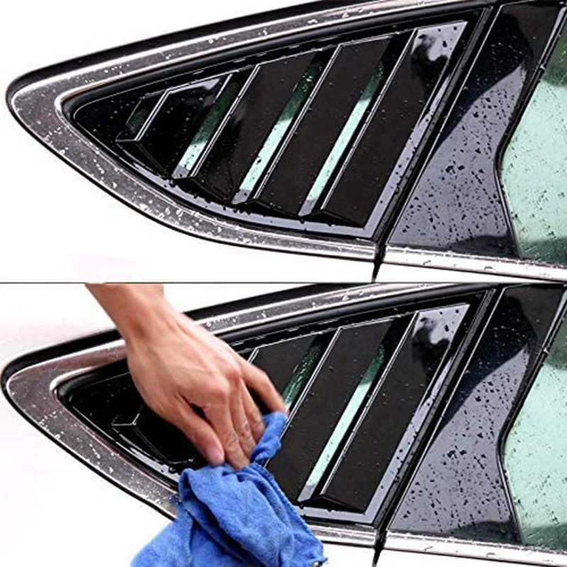 1 пара глянцевых черных накладок на боковые окна Солнцезащитный чехол для Ford Fusion