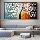 Современные цветы холст абстрактная живопись деньги плакаты с изображением деревьев и принты Quadros настенные картины для Гостиная украшение дома