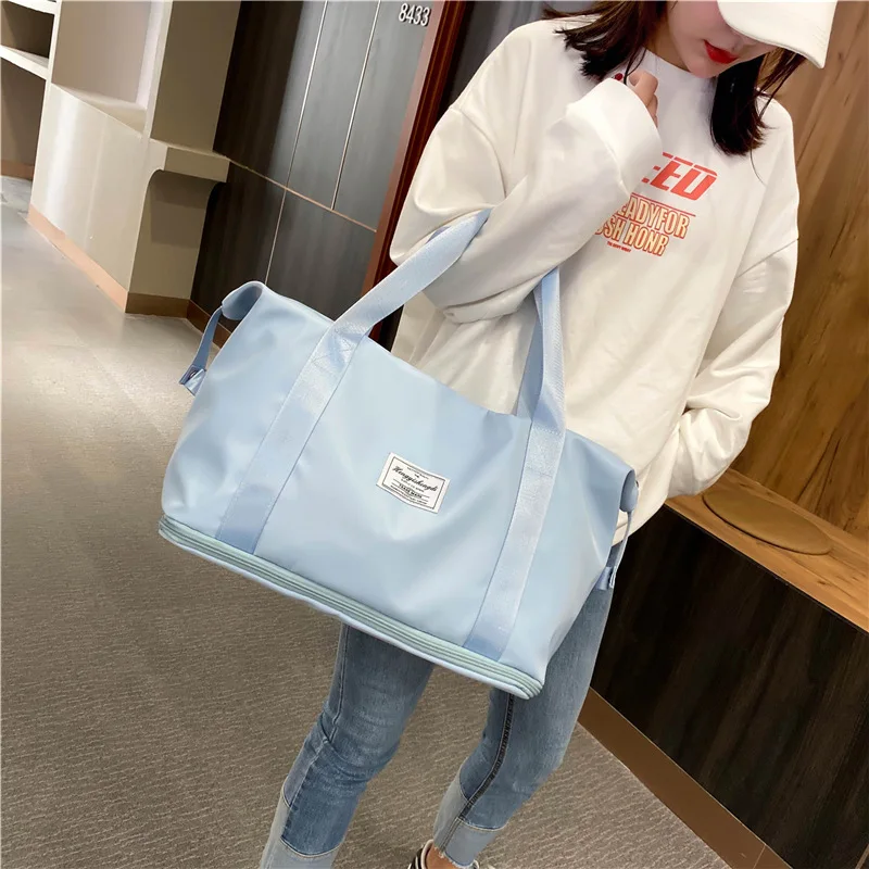 

Scalable Travel Bag Fitness Sports Zipper Handbag Separate Dry And Wet Large-Capacity Ladies Diagonal Bag Shoulder for Women