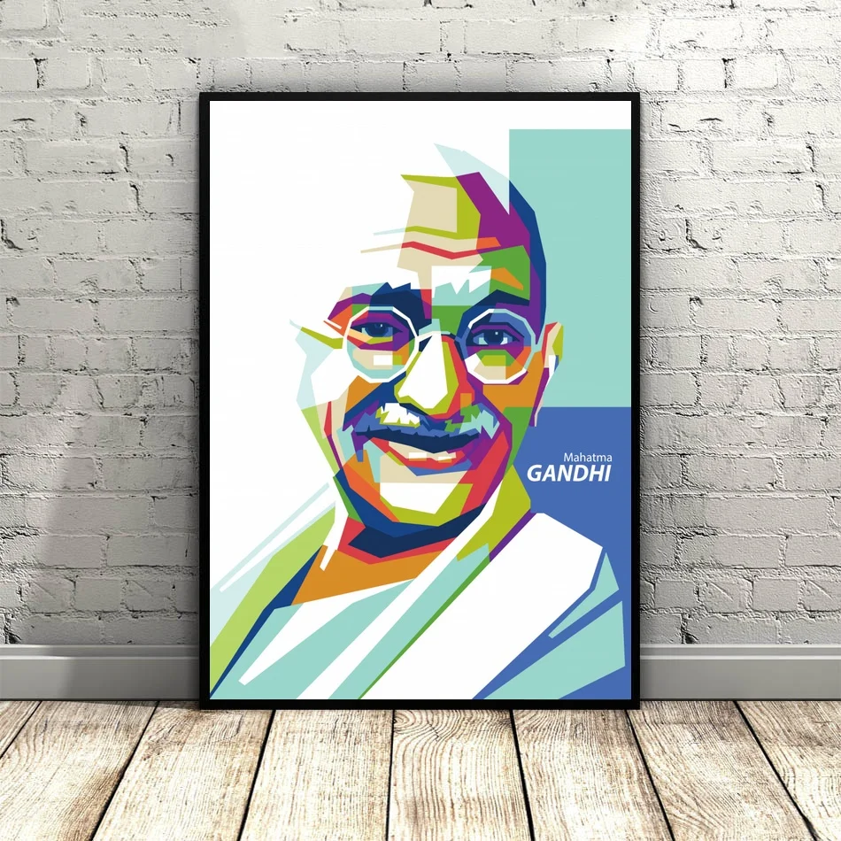 Mahatma Gandhi художественный постер картина Картина Печать настенный Декор Прямая