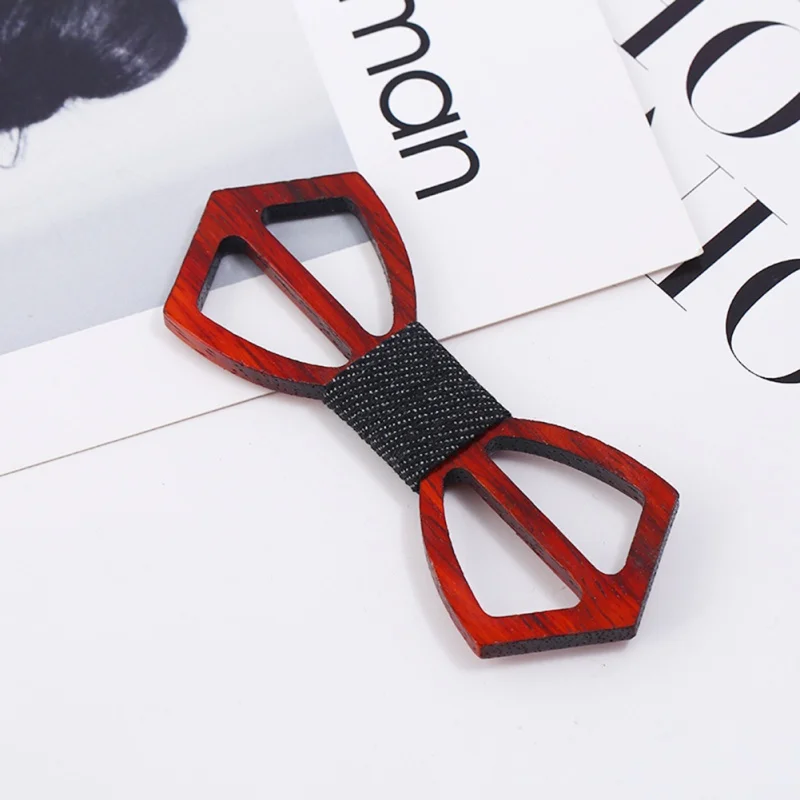 Хит 2019 красный деревянный галстук-бабочка для мужчин костюм жениха свадьбы