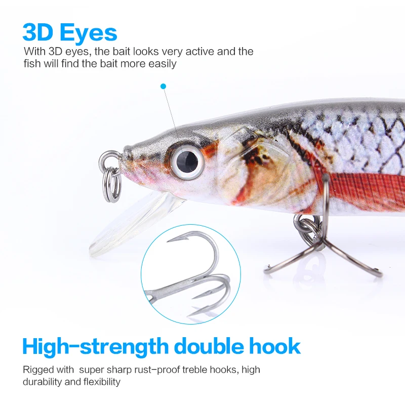 Реалистичная рыболовная приманка в виде гольяна 3 размера 2 6 дюйма 5 4 7 HML09S|minnow