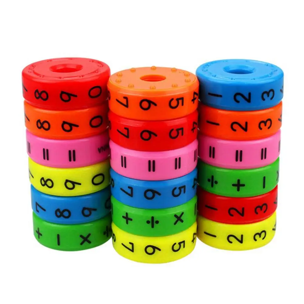 

6 штук Магнитная Монтессори для детей дошкольного возраста, Обучающие пластиковые игрушки для детей Математика номерам DIY головоломки для с...