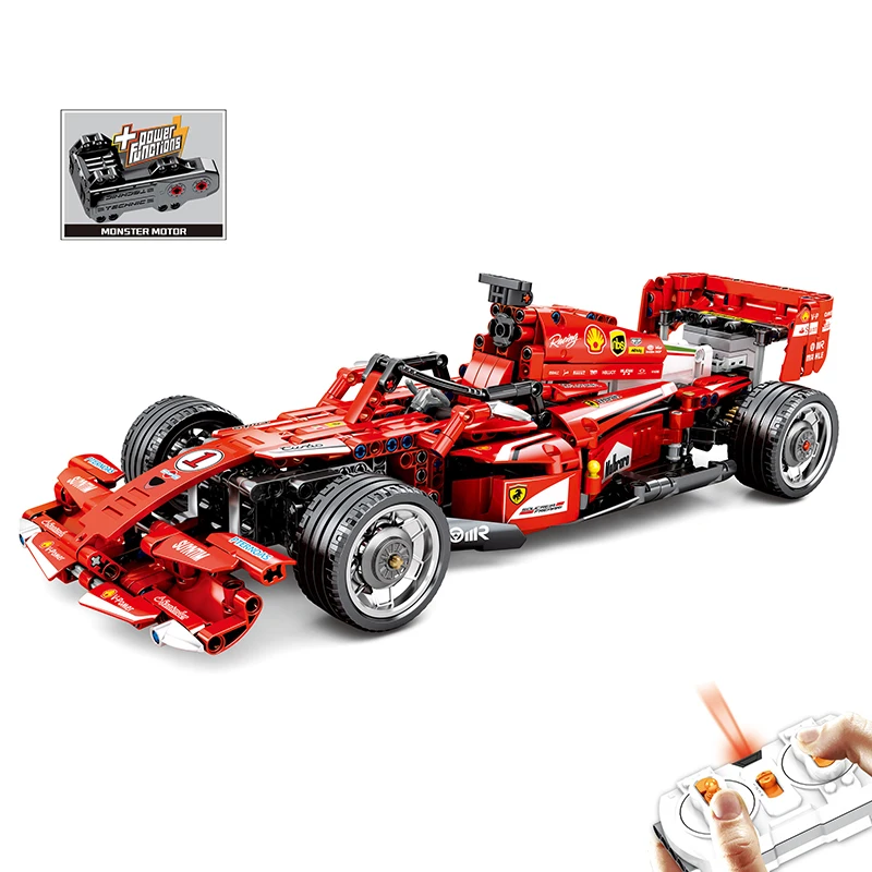 Technic F1 Racer RC гоночный автомобиль строительные блоки Fit Legoingly супер гонщик с мотором