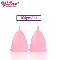 100pcslot wholesale reusable menstrual cup silicone copa menstrual coupe menstruelle menstruation cup silica gel women cups