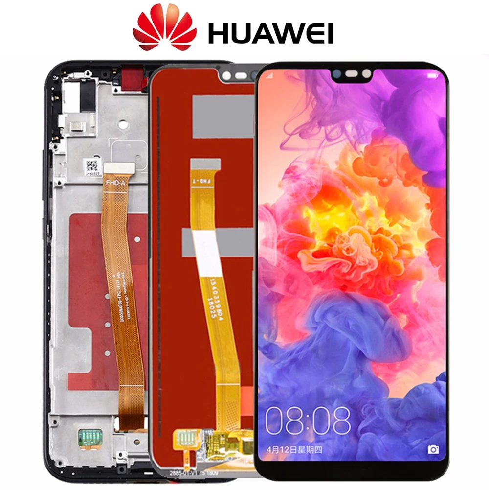 Для huawei P20 Lite ЖК-дисплей+ кодирующий преобразователь сенсорного экрана в сборе Замена для huawei Nova 3E ЖК-экран 5,84 дюйма с рамкой