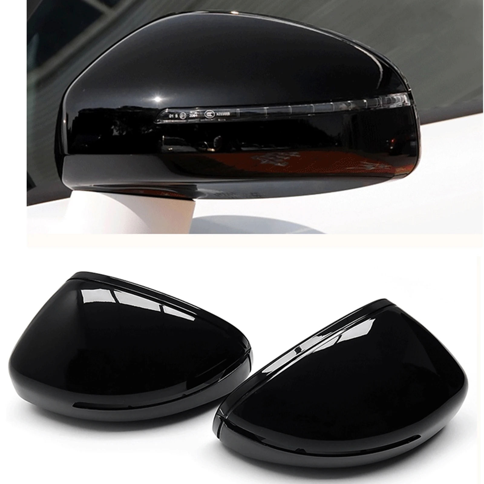 

Глянцевый черный чехол для зеркала, замена для Audi TT TTS MK2 8J 2007-2014 TTRS R8, боковые крышки заднего вида автомобиля, аксессуары для заднего вида