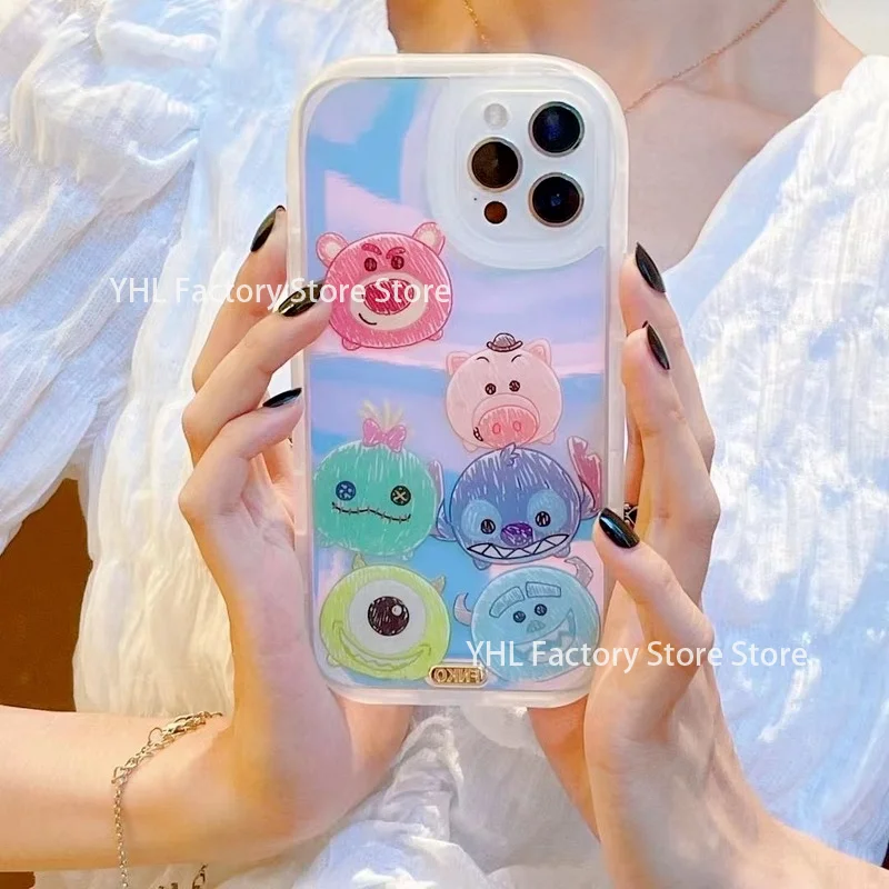 Чехол для телефона с лазерным рисунком Микки Мауса Для IPhone 11 12 Pro X XR XS Max 7 8 Plus |