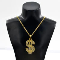 2020 hip hop rap gold color us dollar pendant necklace chain accessories hiphop jewelry money for womenmen bling jewelry