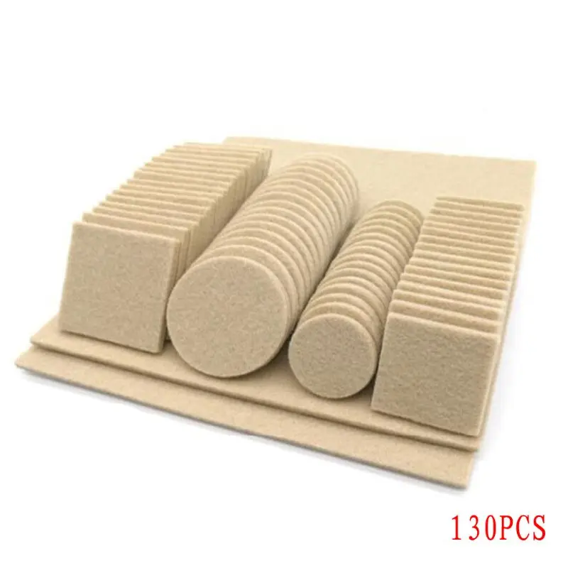 Beige 130 Детская одежда на рост 80, 130 шт для мебели, стульев и столов Ног Самоклеющиеся Чувствовал себя задний фон с изображением деревянного пола протектор колодки X4YD - Цвет: Beige 130