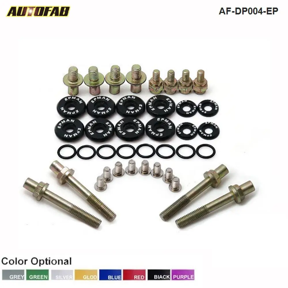 Комплект шайб и болтов крышки клапана гоночного двигателя черного цвета по