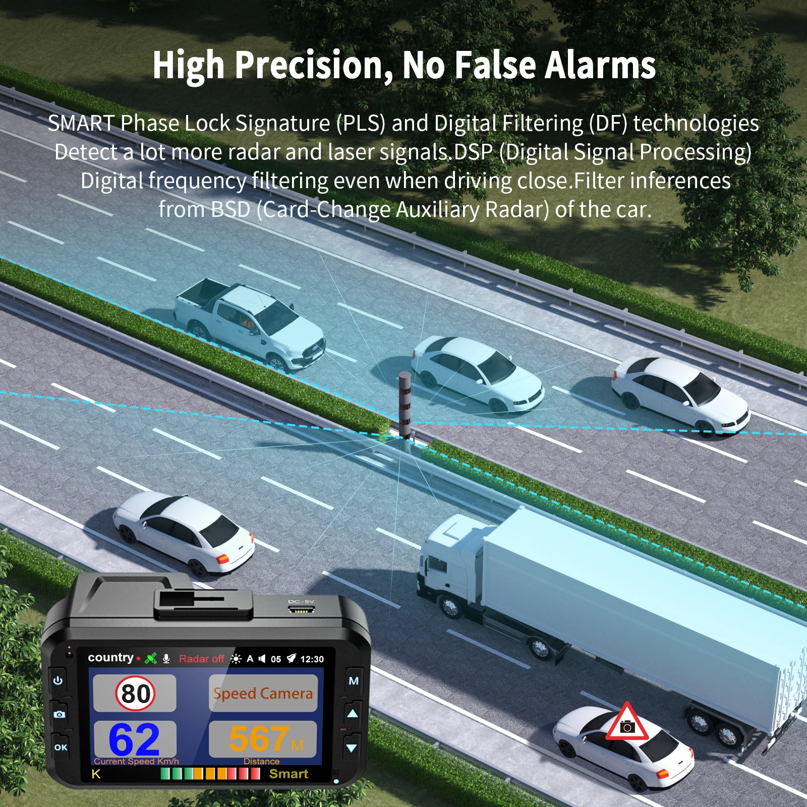 $176.00 Spedal Radar Detector Dashcam GPS Traffic Alarm 3in1 Global Speed Limits Data Laser Camera with G-Sensor Loop Recording 668T