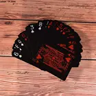 Новое поступление, водонепроницаемая пластиковая коробка, покерные черные игральные карты, Семейная Игра