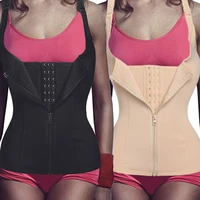 fajas reductoras compression body shaper vest women waist trainer cincher zipper tummy control corset slimming upright posture