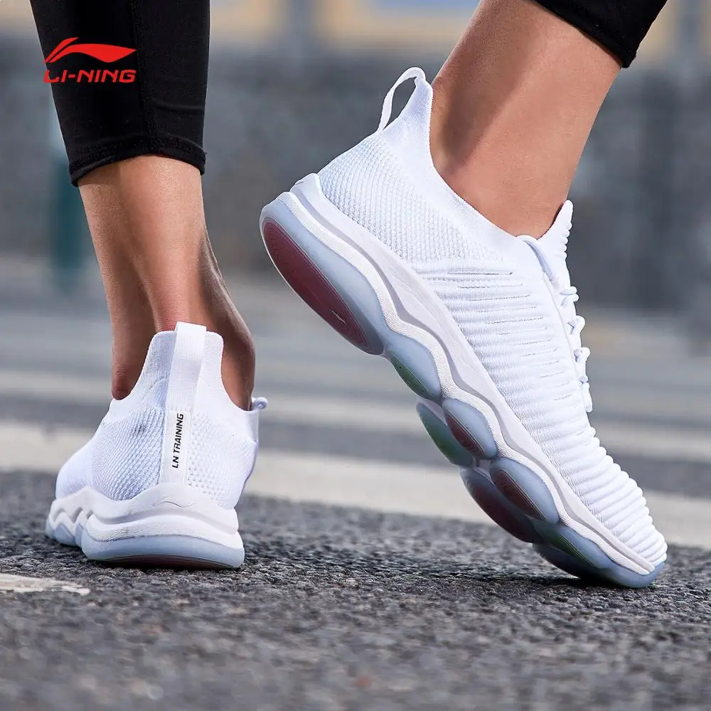 Li-Ning/Мужская обувь для тренировок; дышащая подкладка на подкладе; спортивная обувь из монопряжи; кроссовки, напоминающие носок; AFJN017 SJAS18