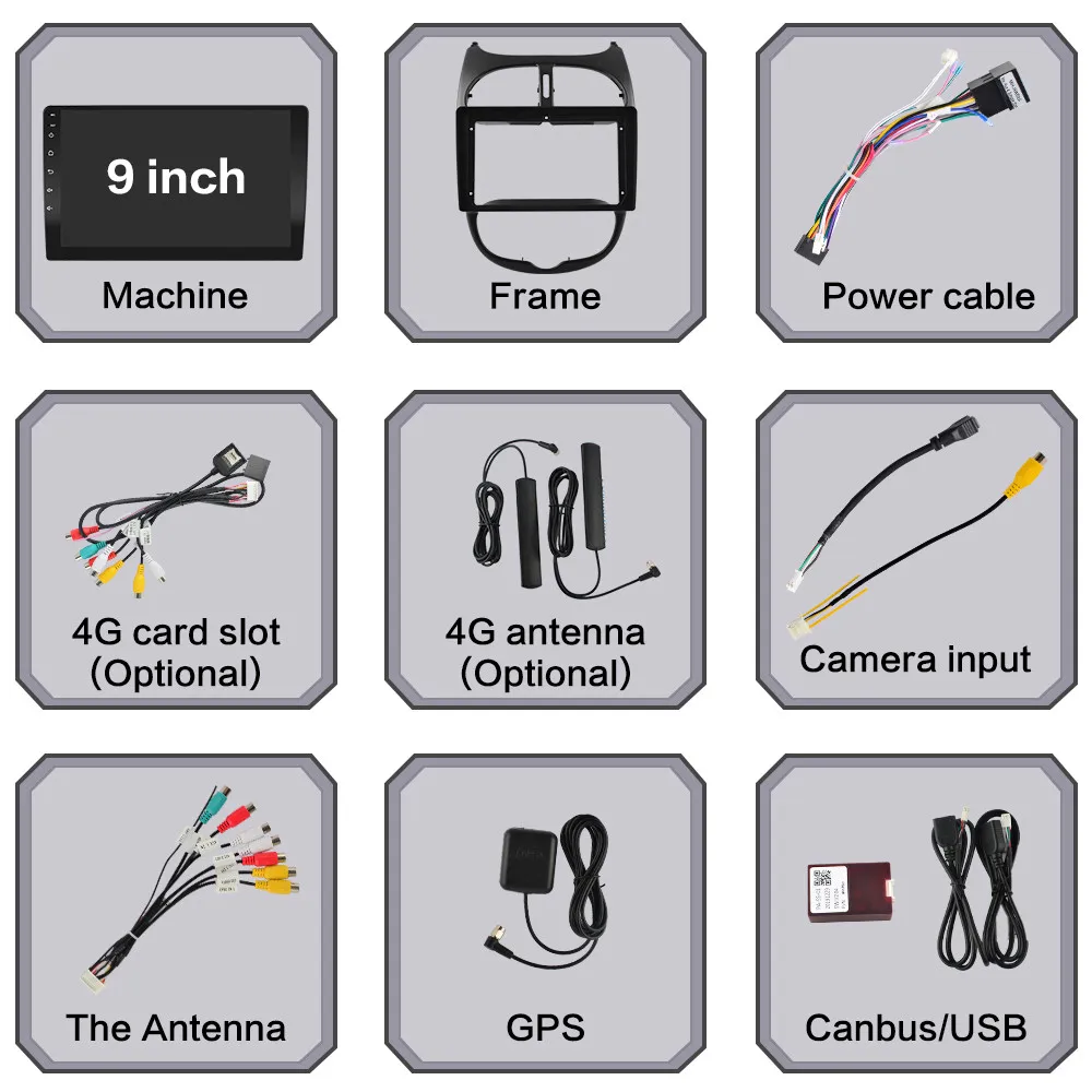 Автомагнитола 2DIN для Peugeot мультимедийный проигрыватель с GPS-навигацией 8 ГБ + 128 DSP